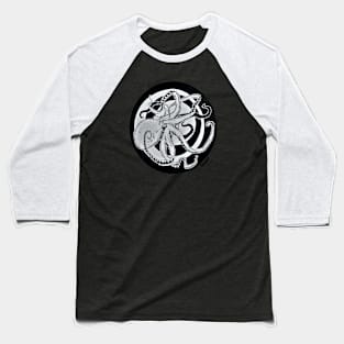 Circle Octopus 3 Baseball T-Shirt